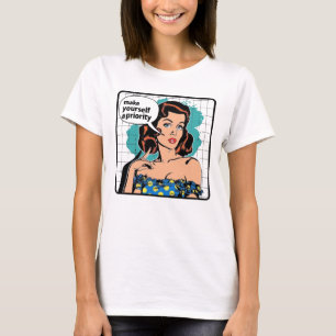 Retro jaren 1950  Glam Girl Inspirerend Quote T-shirt