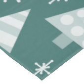 Retro jaren 1950 Kerstbomen Blauwgroen Groen Tafelkleed (Gekanteld)
