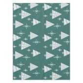 Retro jaren 1950 Kerstbomen Blauwgroen Groen Tafelkleed (Voorkant)