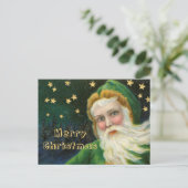 Retro jaren 1950 Kerstman Vrolijk Kerstfeest Feestdagenkaart (Staand voorkant)