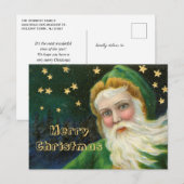 Retro jaren 1950 Kerstman Vrolijk Kerstfeest Feestdagenkaart (Voorkant / Achterkant)