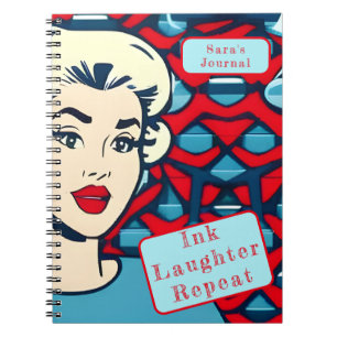 Retro jaren 1950 Pop Art Gepersonaliseerd Grappig Notitieboek