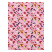 Retro jaren 1950 Pop Art Patroon Kitschy Keuken Tafelkleed (Voorkant)