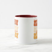 Retro jaren 1960 Groovy Vrolijk Kerstnaam Boho Mok (Midden)