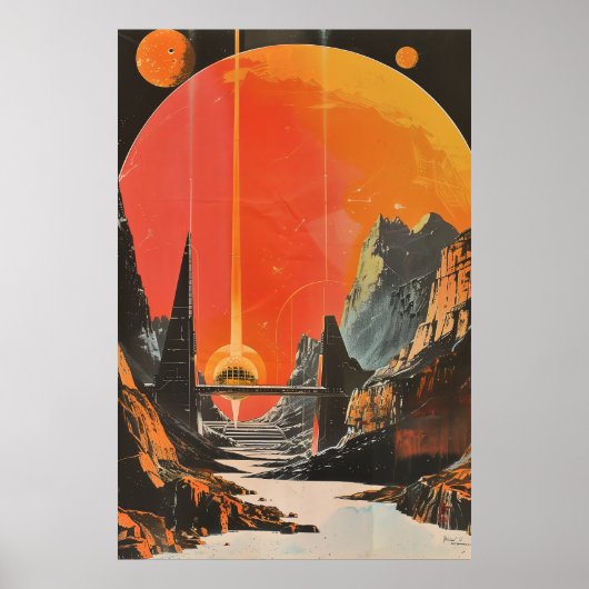 Retro jaren 1960 Turistic Poster Art Print (Voorkant)