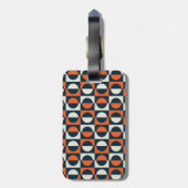 Retro jaren 1970 pattereerde Bagagelabel (Achterkant verticaal)