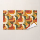 Retro jaren 1970 Vibe geometrische harten Bad Handdoek (Handdoek)