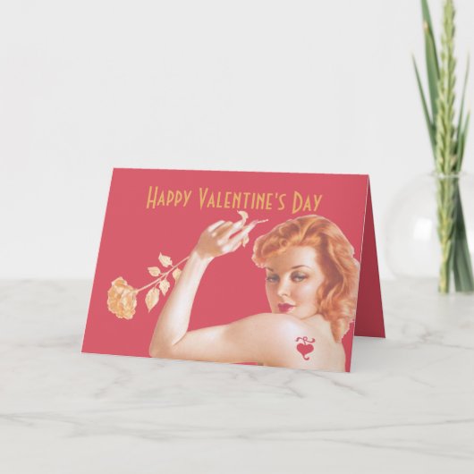 Retro jaren '40Liefde Feestdagen Kaart (Voorkant)