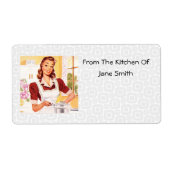 Retro jaren '50 Cook Kitchen Labels (Voorkant)