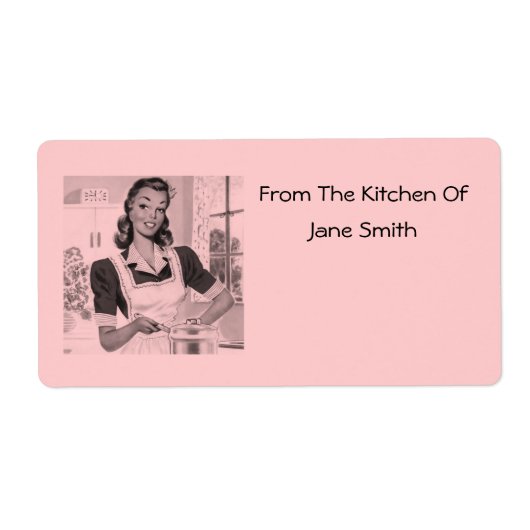 Retro jaren '50 Cook Kitchen Labels (Voorkant)