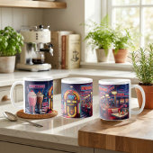 Retro jaren 50 Diner Neon Koffiemok
