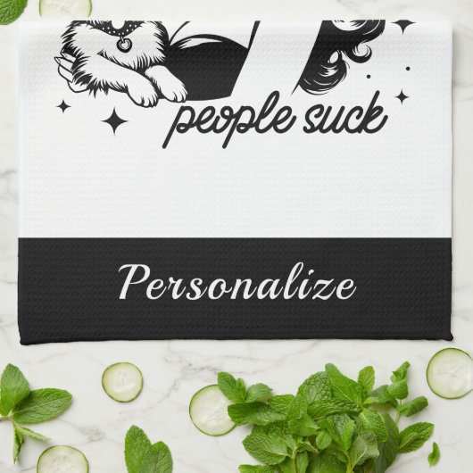 Retro jaren 50 Huisvrouw Funny Sarcastic Humor Theedoek (Gevouwen)