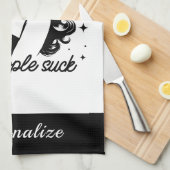 Retro jaren 50 Huisvrouw Funny Sarcastic Humor Theedoek (Quarter Fold)