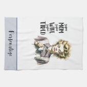 Retro jaren 50 Huisvrouw Funny Sarcastic Humor Theedoek (Horizontaal)