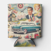 Retro jaren 50 Kitsch Illustratie Blikjeskoeler (Voorkant)