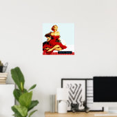 Retro jaren '50 poster (Thuiskantoor)