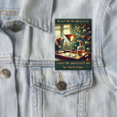 Retro jaren 50 Vermijd de stoute lijst Kerst Marti Button (Insitu)