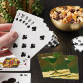 Retro jaren 50 vierbladige klaver Ierse Kerst Mart Pokerkaarten (Insitu)