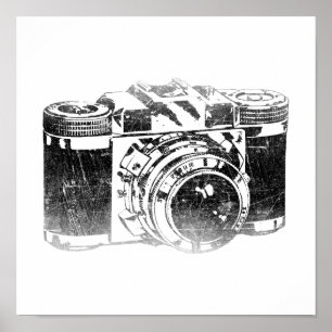 Retro jaren '50camera poster