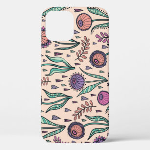 Retro jaren 60 Bloemen: Home Decor Patroon Case-Mate iPhone Case