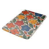 Retro jaren 60 bloemmotief badmat (Gekanteld)