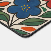 Retro jaren 60 bloemmotief bureaumat (Hoek)