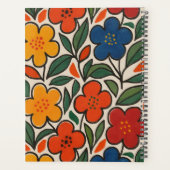 Retro jaren 60 bloemmotief planner (Achterkant)