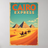 Retro jaren 60 Egypte:  Caïro Express Poster (Voorkant)