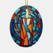 Retro jaren 60 Kaars Herdenking Keramisch Ornament (Rechts)