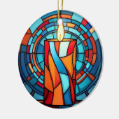 Retro jaren 60 Kaars Herdenking Keramisch Ornament (Links)