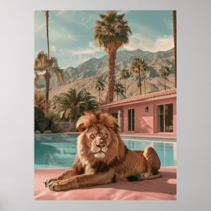 Retro jaren 60 Palm Desert California Poster in Pa