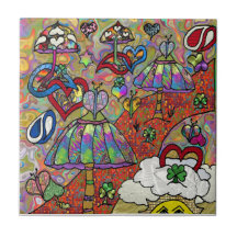 Retro jaren 60 Psychedelische Magische Paddenstoel