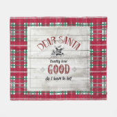 Retro jaren '60 | Santa precies hoe goed moet ik z Fleece Deken (Voorkant (Horizontaal))