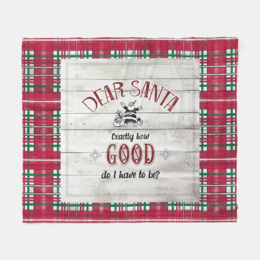 Retro jaren '60 | Santa precies hoe goed moet ik z Fleece Deken (Voorkant (Horizontaal))