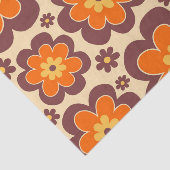 Retro jaren 60 Stijl Bloemen Patroon Tissuepapier (Detail)