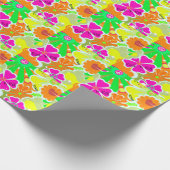 Retro jaren '60: Vrede, liefde, rots en rots Cadeaupapier (Hoek)