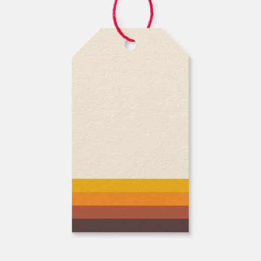 Retro jaren 60  Vrolijk Kerstfeest Cadeaulabel (Achterkant)