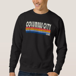 Retro jaren 70 80 Stijl Columbus Stad Iowa Trui