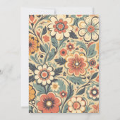  Retro jaren '70 Bruiloft Kaart (Achterkant)