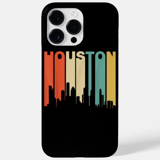 Retro jaren 70 Houston Texas silhouet  Case-Mate iPhone Case (Achterkant)