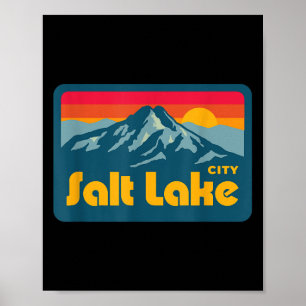 Retro jaren '70 jaren '80 Salt Lake City Utah Mou Poster