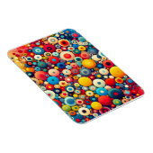 Retro jaren 70 kleurrijke cirkels magneet (Rechterzijde)