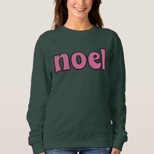Retro jaren 70 Lettering Noel Christmas Graphic Trui (Voorkant)