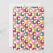 Retro jaren 70 Lime Groen en Roze Kerstfeest Kaart (Achterkant)