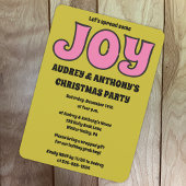 Retro jaren 70 Lime Groen en Roze Kerstfeest Kaart