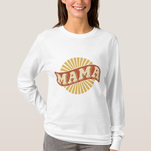 Retro jaren 70 Mama T-shirt (Voorkant)