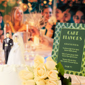 Retro jaren 70 Patroon | Cake Flavour Neon Bruilof Reclamebord Met Voetstuk