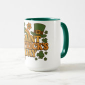 Retro jaren 70 St. Patrick's Day Mok (Voorkant rechts)