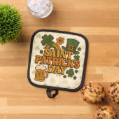 Retro jaren 70 St. Patrick's Day Pannenlap (Top down)
