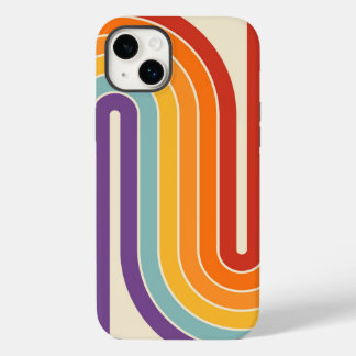 Retro jaren '70 Stijl Geboogd Strepen Geometrisch  Case-Mate iPhone 14 Plus Hoesje